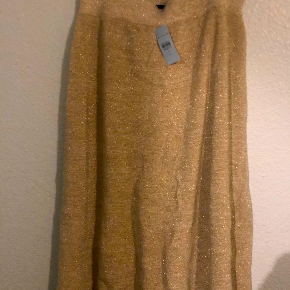 Ann Taylor midi sweater shimmer skirt